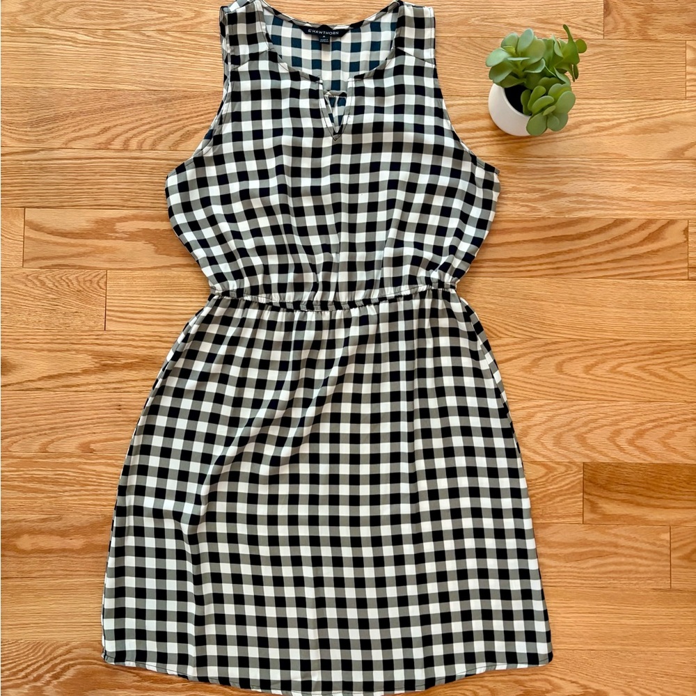 NWOT 41 Hawthorn Black and White Gingham Dress—Stitchfix—Sz M